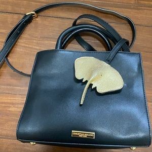 Black Christian Siriano crossbody purse